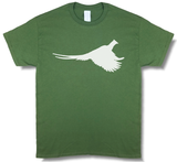 Rooster Pheasant Profile Upland Hunting Olive Green Short Sleeve T-shirt - Modern Wild