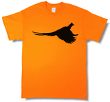 Rooster Pheasant Profile Upland Hunting Blaze Orange Short Sleeve T-shirt - Modern Wild