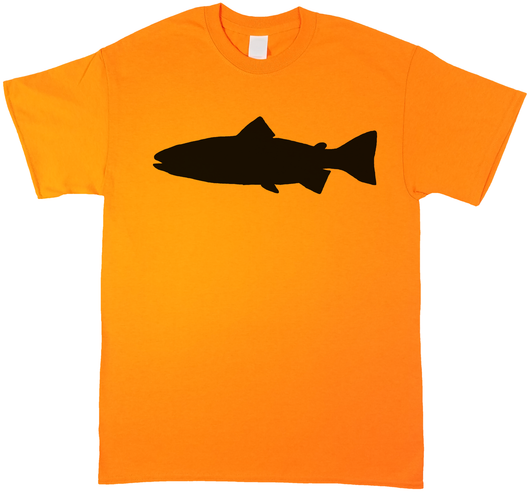 Trout Profile, Fly Fishing, Blaze Orange Short Sleeve T-shirt - Modern Wild