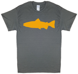 Trout Profile, Fly Fishing, Charcoal Gray Short Sleeve T-shirt - Modern Wild