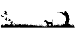English Pointer Bird Dog, Quail Rise Upland Hunting Scene Decal