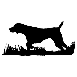 German Shorthair Pointer Bird Dog Silhouette, Upland Hunting Decal